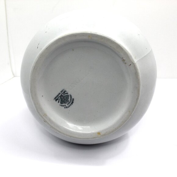 John Edwards Warrented IRONSTONE CHINA PITCHER White Stamped Heavy Solid - Picture 7 of 8